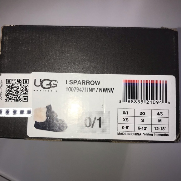 New authentic infant UGG boots, dark navy, size 0-1 (0-6 months) - Picture 9 of 9